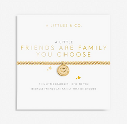 Friends Are Family You Choose Gold Bracelet