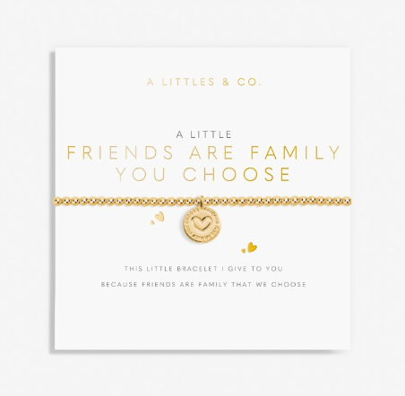 Friends Are Family You Choose Gold Bracelet
