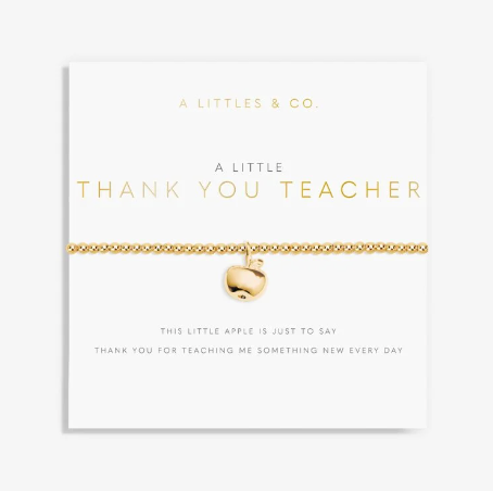 Thank You Teacher Gold Bracelet
