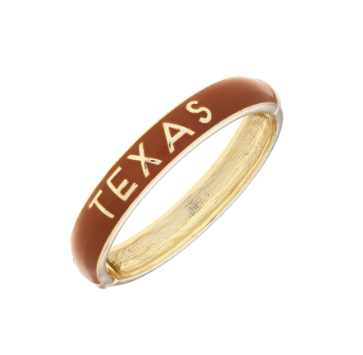 Texas Longhorns Logo Hinge Bangle - White main image 1