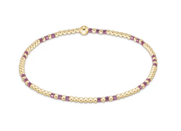 Hope Joy Pattern 2mm Bead Bracelet, Fuchsia main image 1