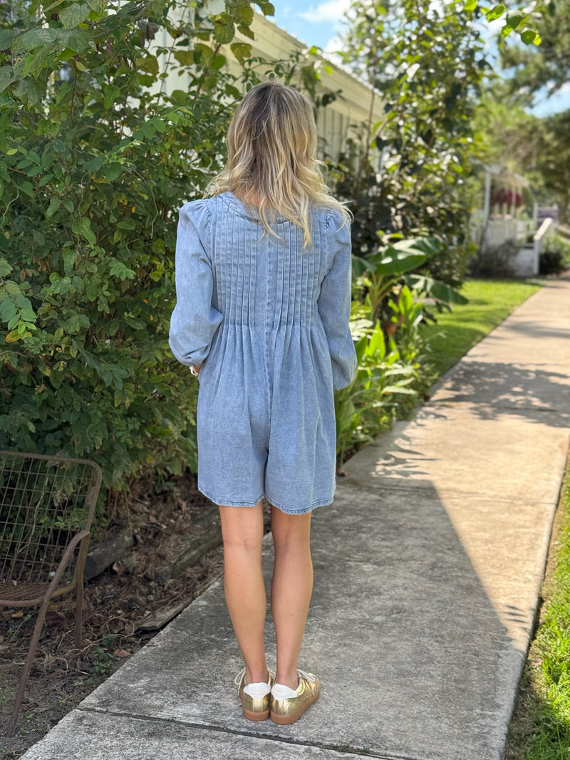 Jackie Denim Romper