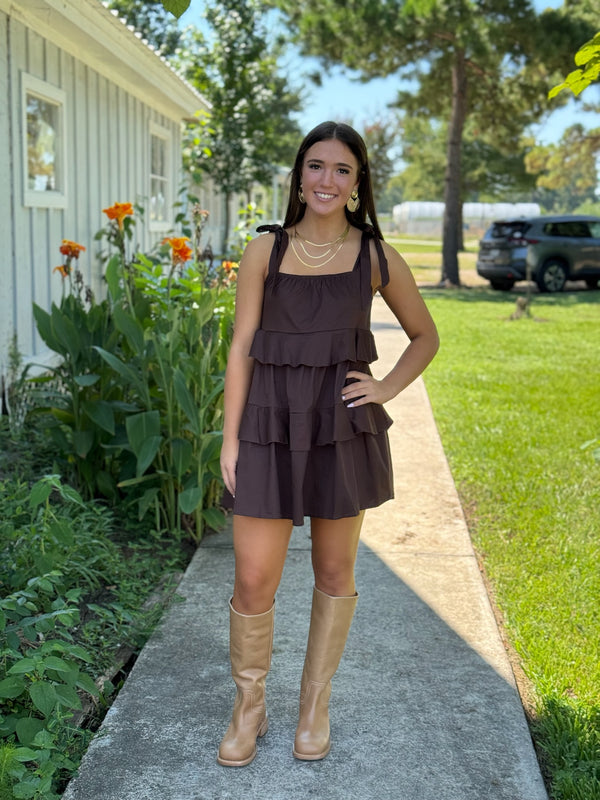 Tate Ruffle Detail Sleeveless Mini Dress