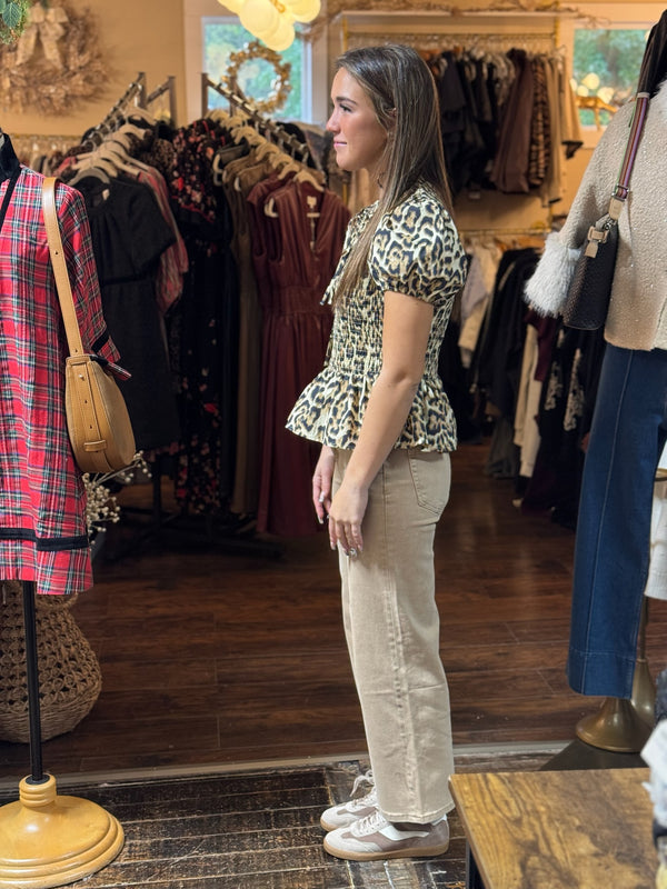 BELLA MID RISE STRAIGHT - NOCCIOLA