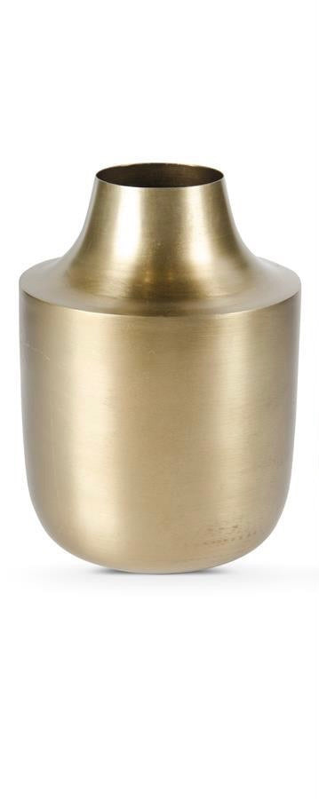 Brushed Gold Tapered Vase - 7 Inch