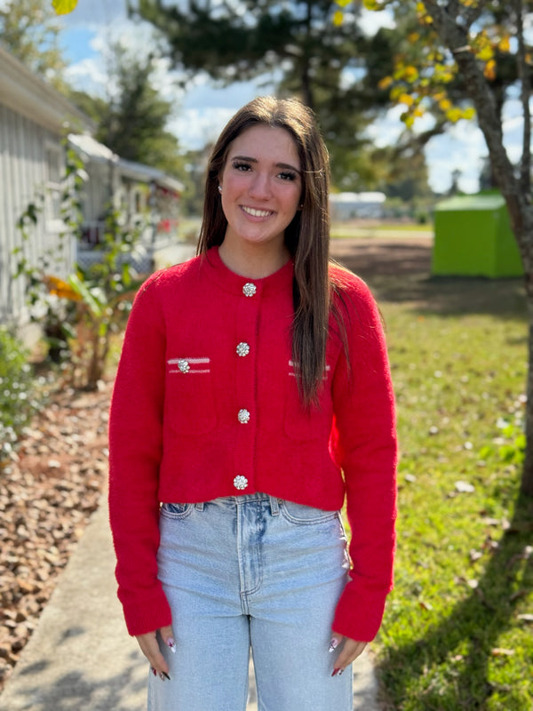 Chanel Cardigan - Red