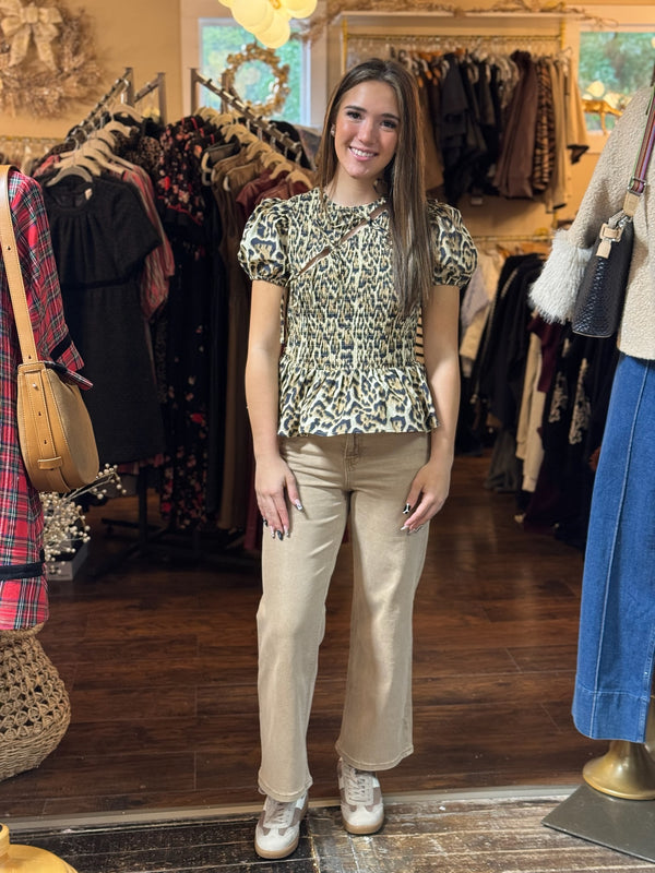 BELLA MID RISE STRAIGHT - NOCCIOLA