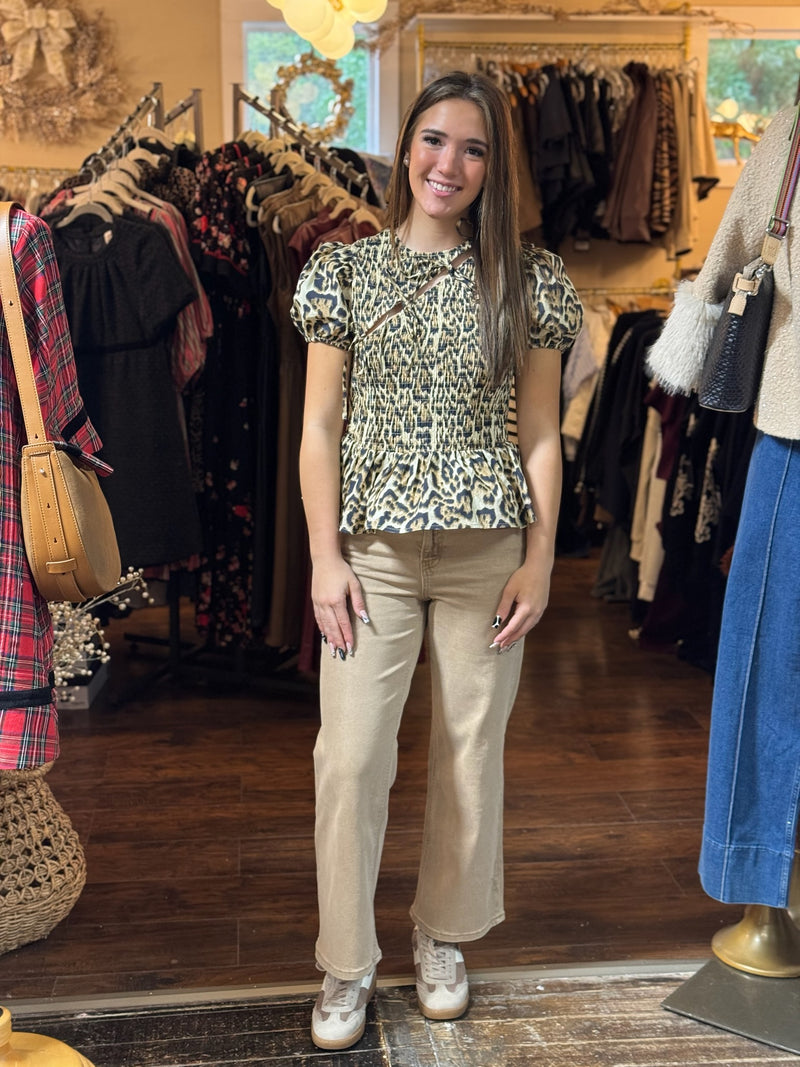 BELLA MID RISE STRAIGHT - NOCCIOLA