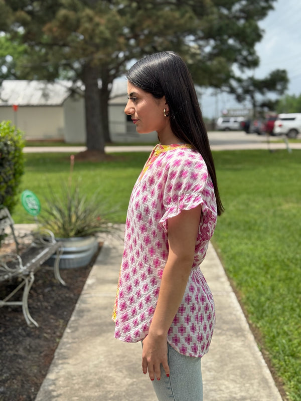 Berry Trellis Stitch Popover