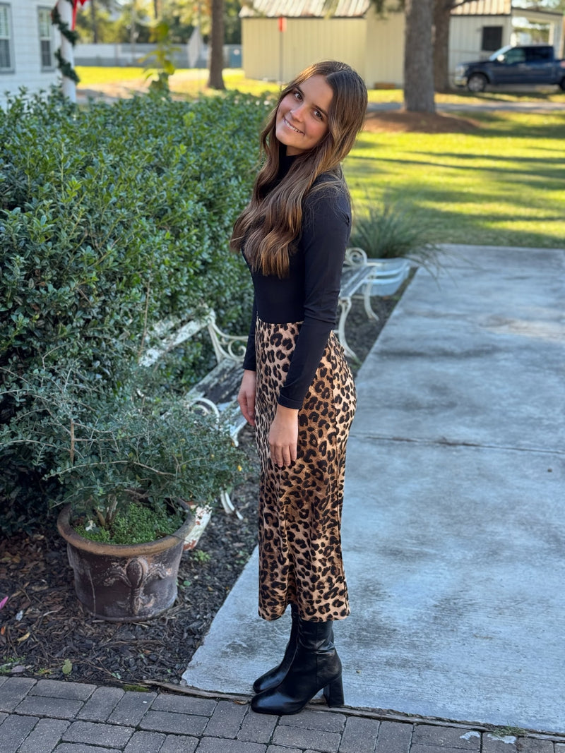 Camille Leopard Skirt