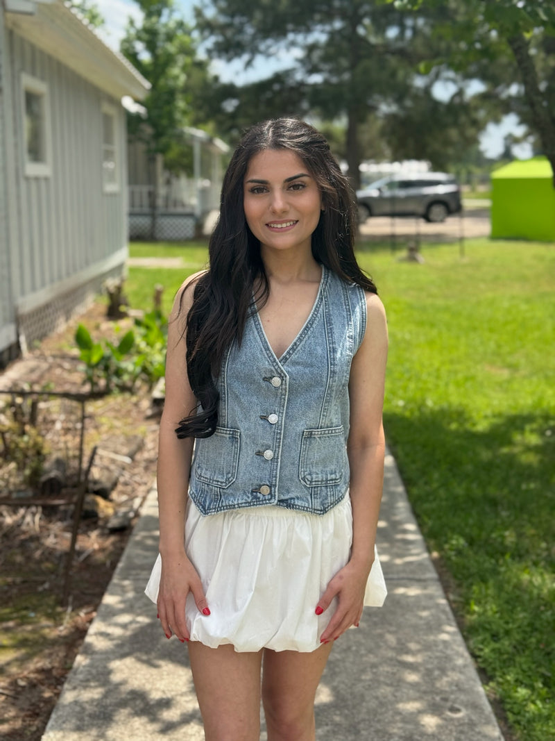 Lydia Denim Vest Top