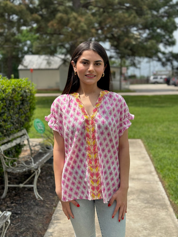 Berry Trellis Stitch Popover
