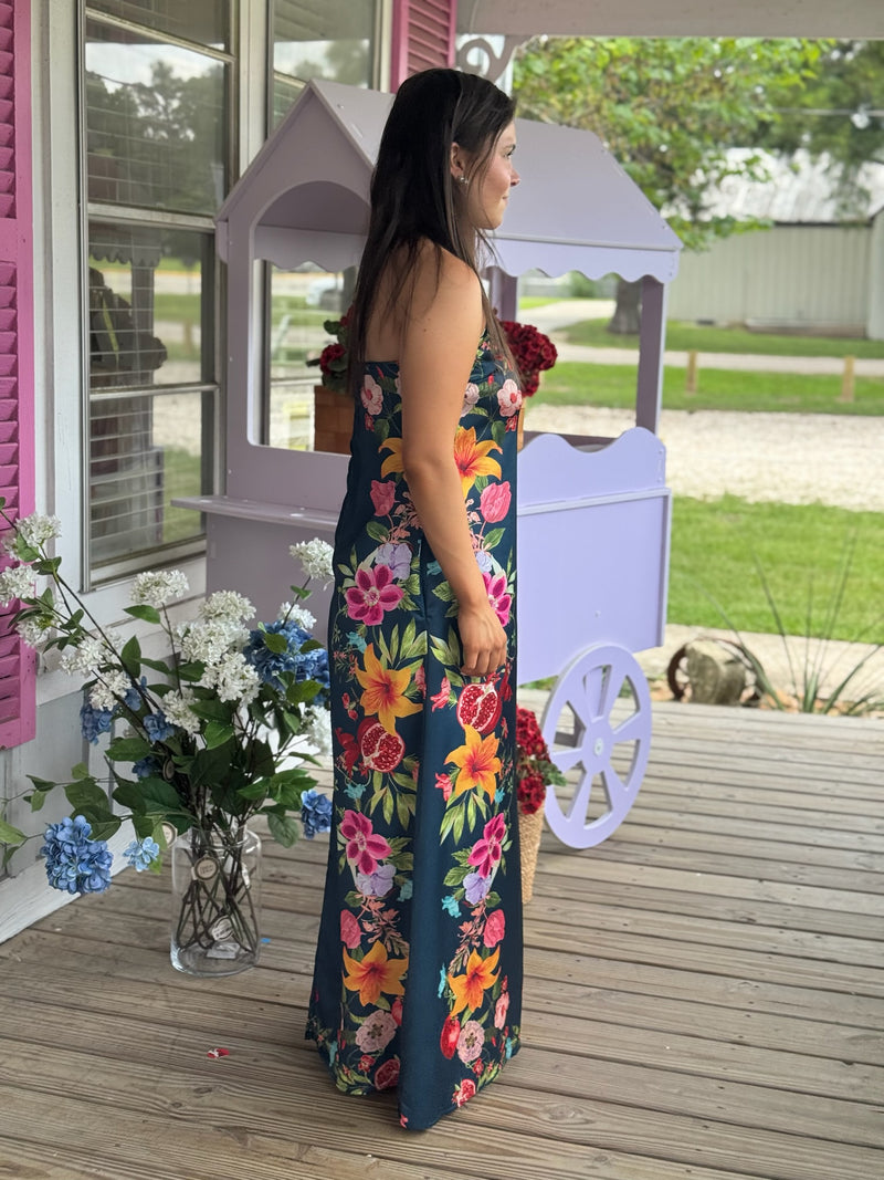 botanical maxi dress Charlotte Border S Size:17-32/33 asymmetric handkerchief Reformation Balia 100% Linen related_3380