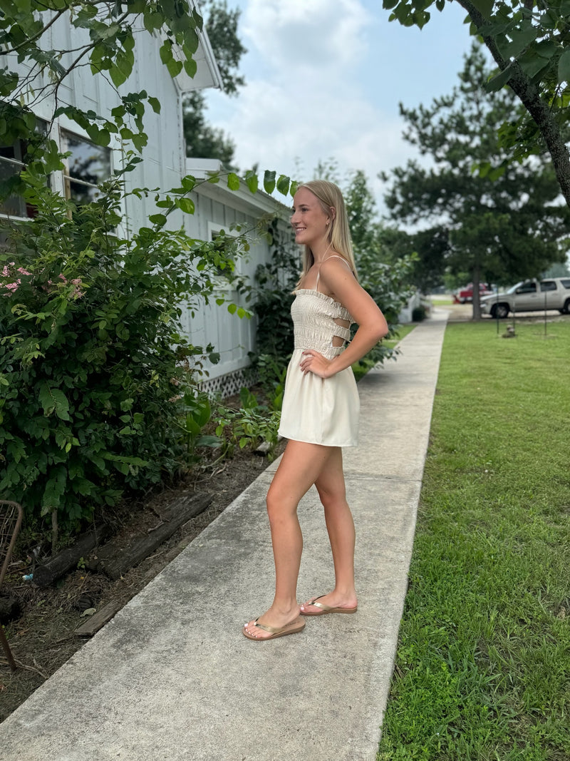 Shelby Romper in Sand