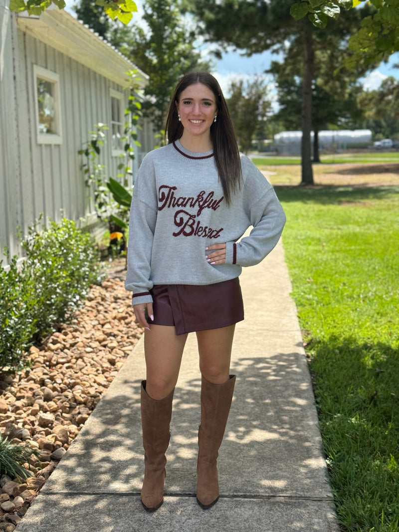 "Thankful & Blessed" Crew Neck