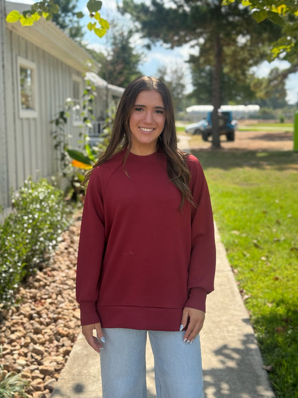 PENELA SOFT KNIT LONG SLEEVE PULLOVER