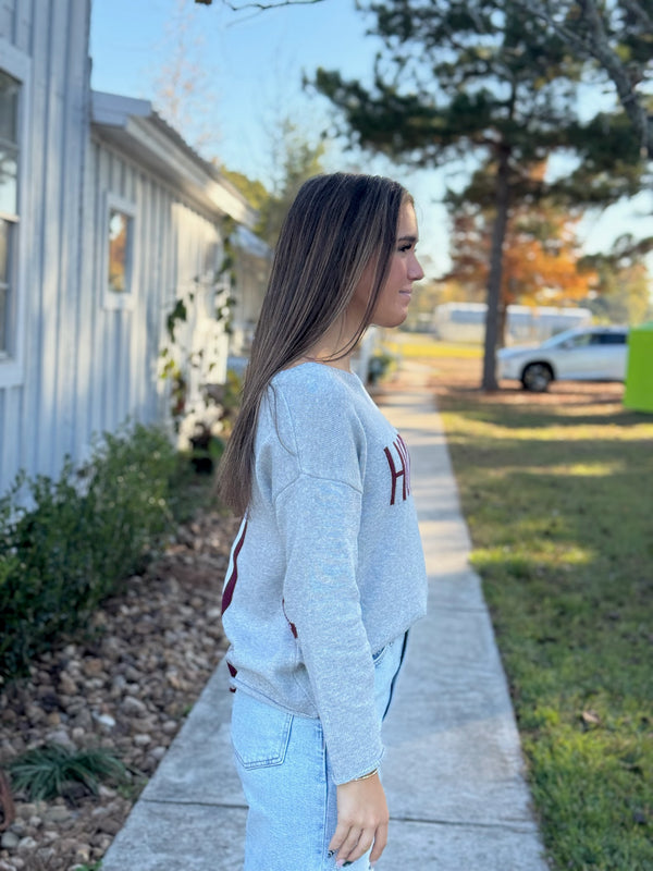 Grey Sweater with Howdy