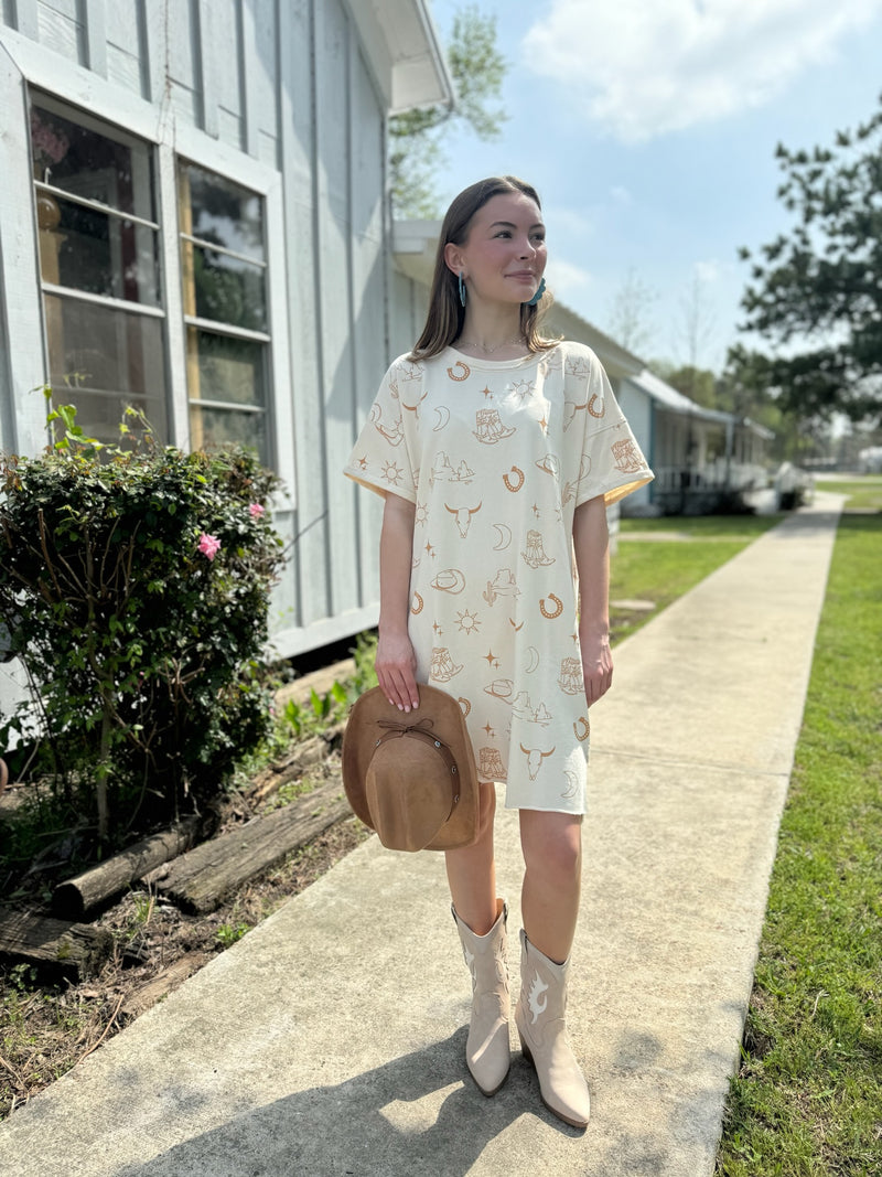 Natural French Terry Dress