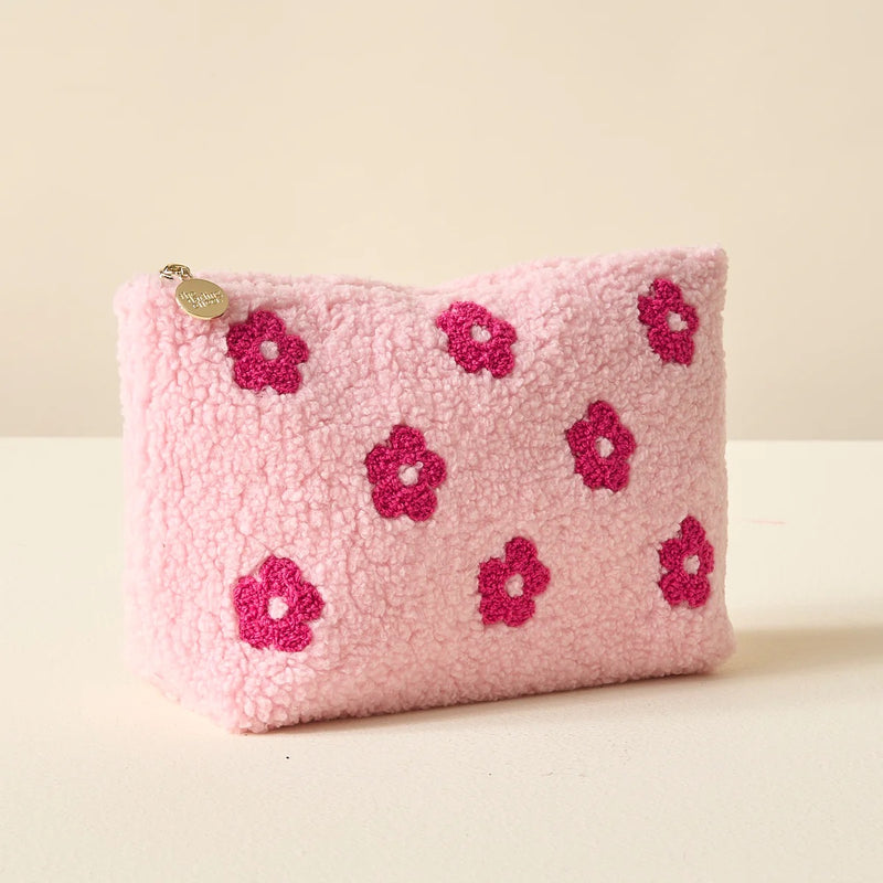 Zippered Teddy Pouch Pink - Floral