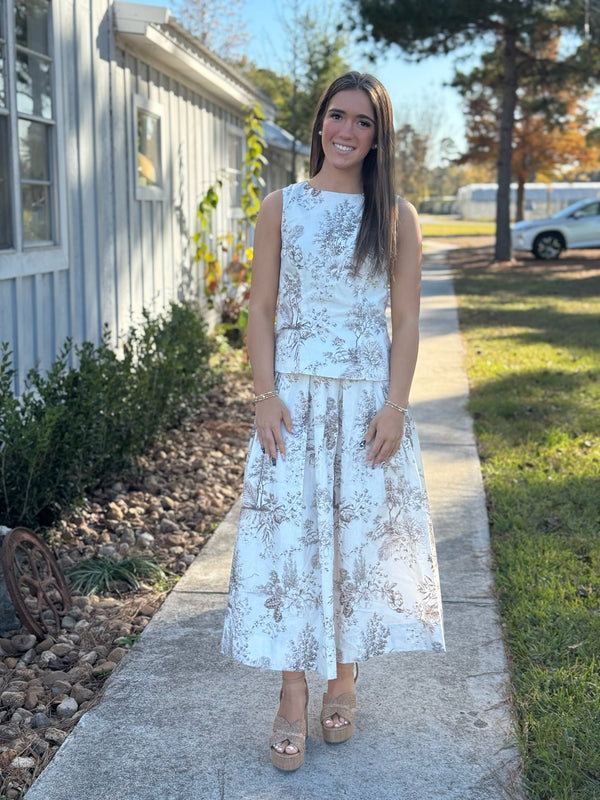 Jenna Brown Toile Blouse