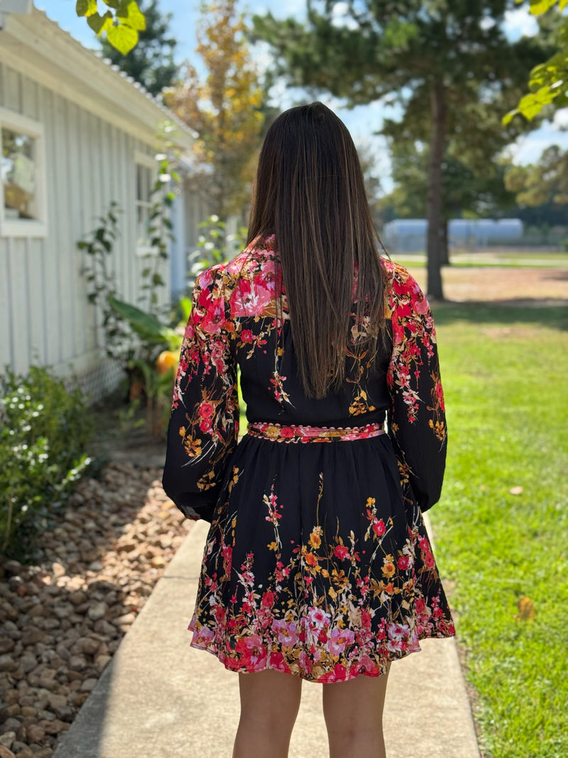 Courtney Black Multi Floral Dress