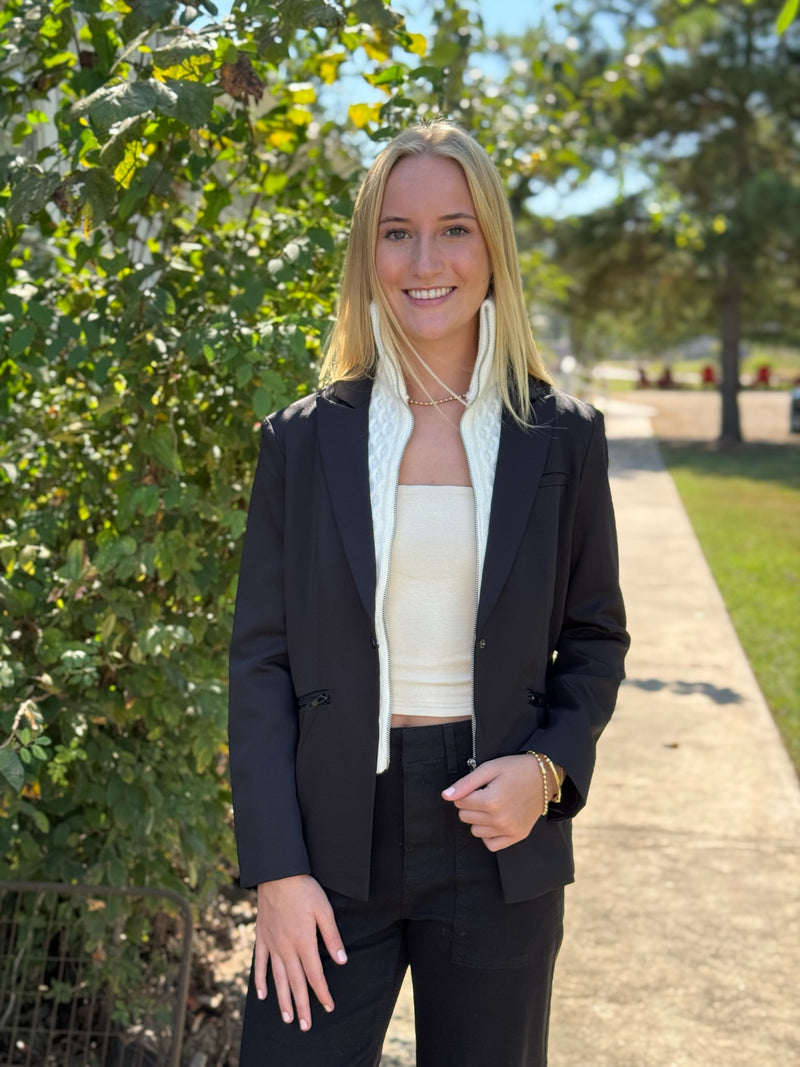 Cora Blazer Sweater Combo