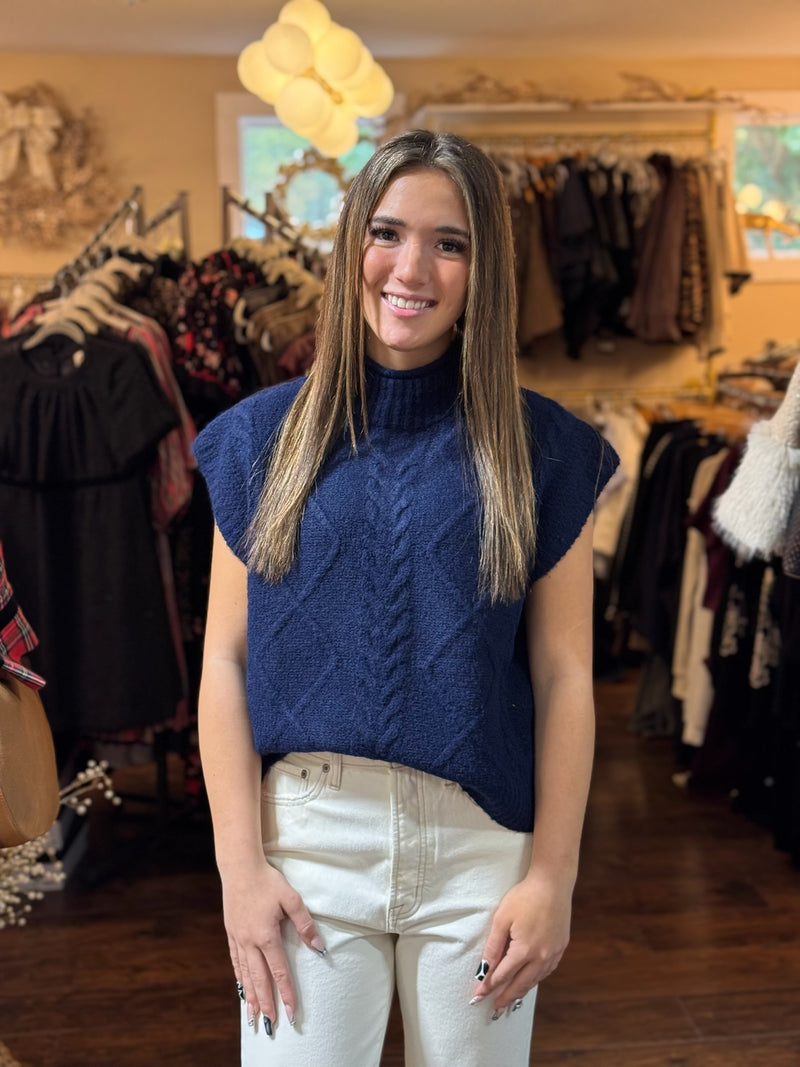 Belinda Navy Sweater