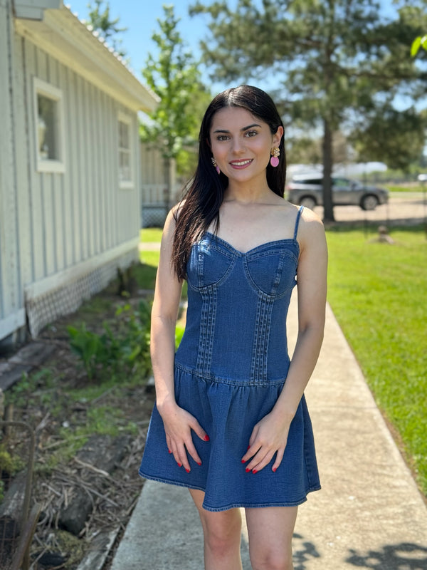 Scarlett Low Waist Denim Dress