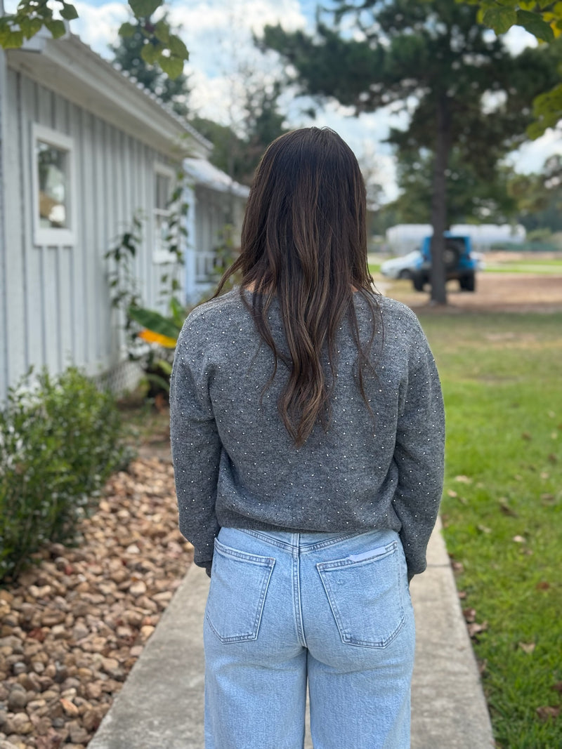 TESNI LONG SLEEVE V-NECK CARDIGAN