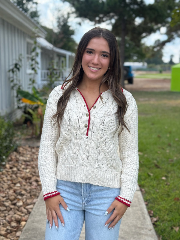 CHARLOTTE CABLE SWEATER