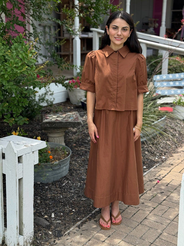 Sylvie Caramel Skirt