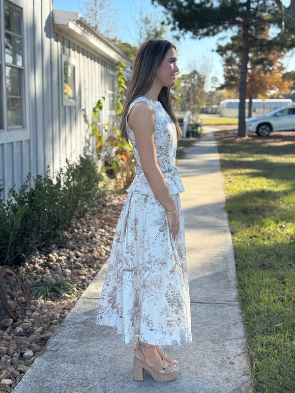 Jenna Brown Toile Blouse