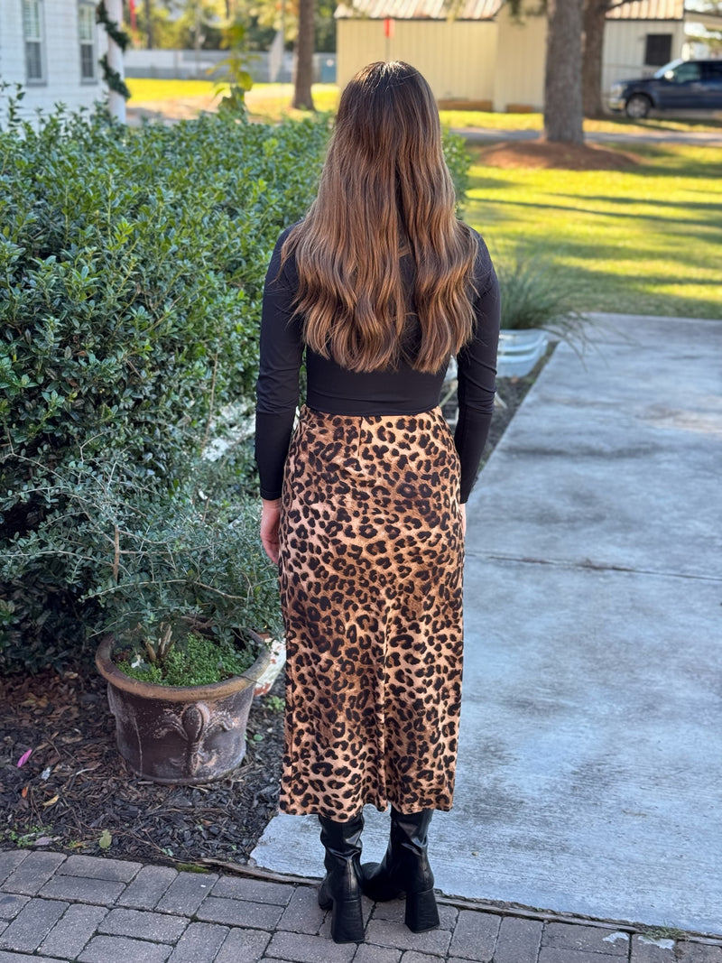 Camille Leopard Skirt