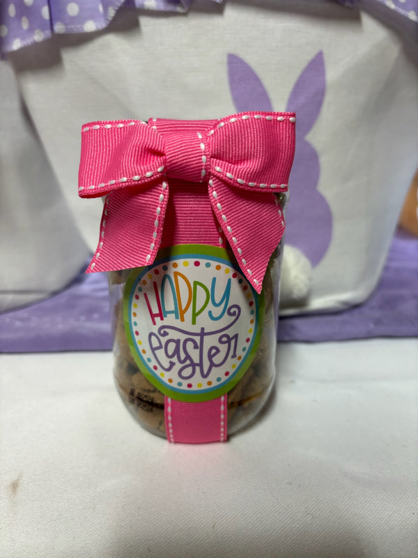 Pint Jar of Chocolate Chip Cookies with Easter Sentiments