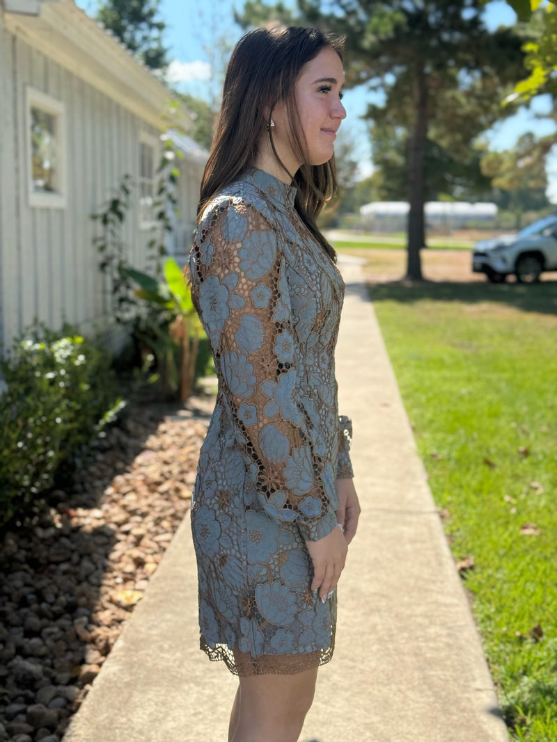 Hailey Embroidered Mini Dress