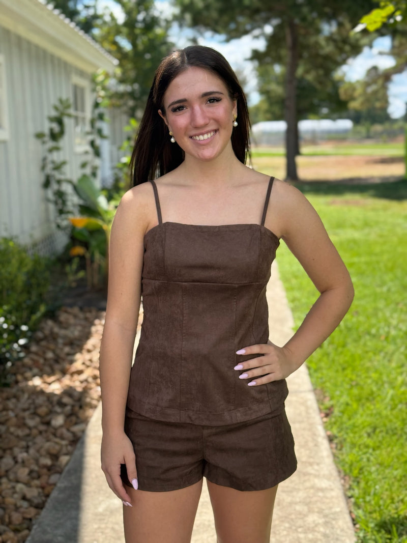 Lucille Dark Oak Shorts