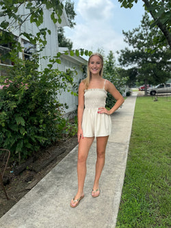 Shelby Romper in Sand