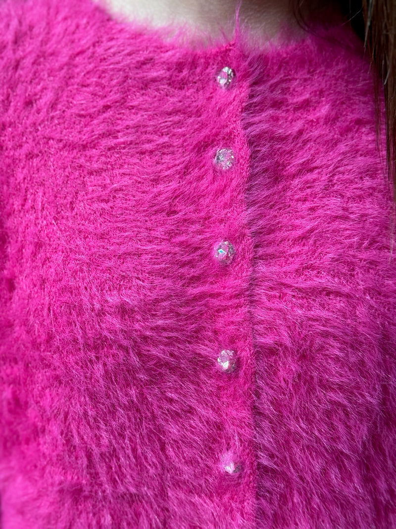 Fuzzy Wuzzy Cardigan - Pink