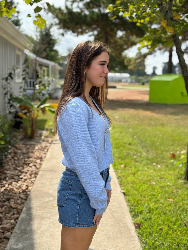 GHAIDA LONG SLEEVE V-NECK CARDIGAN