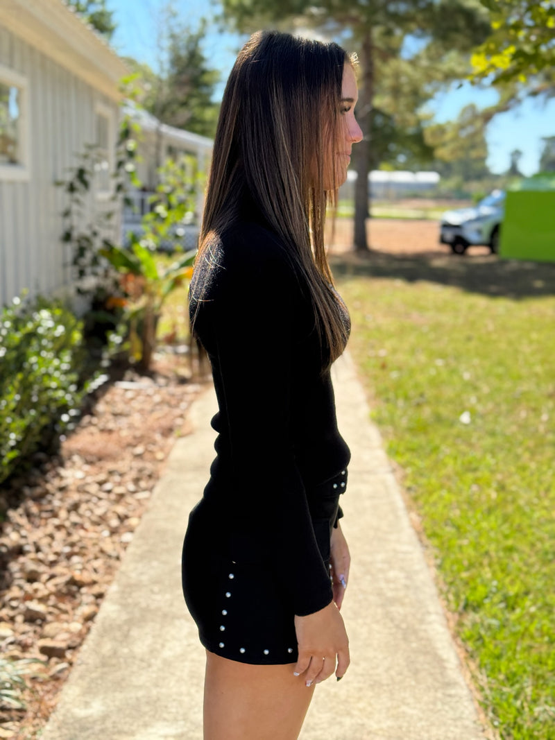 Alexa Stud Detail Mini Skirt