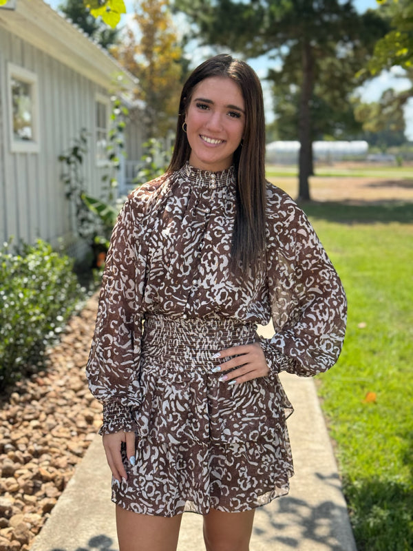 Jordan Animal Print Mini Dress