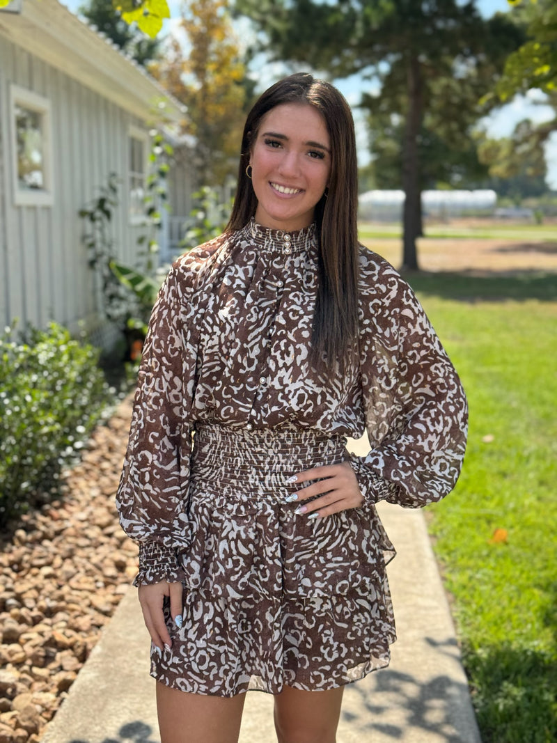 Jordan Animal Print Mini Dress