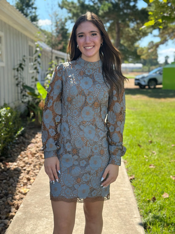 Hailey Embroidered Mini Dress