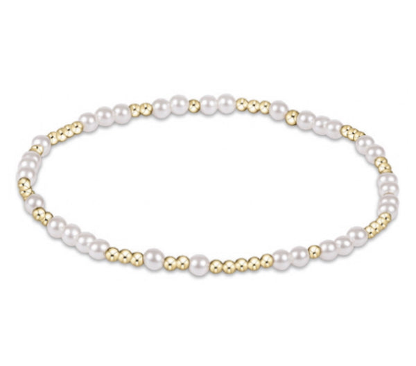 Hope Unwritten 3mm Bead Bracelet - Pearl