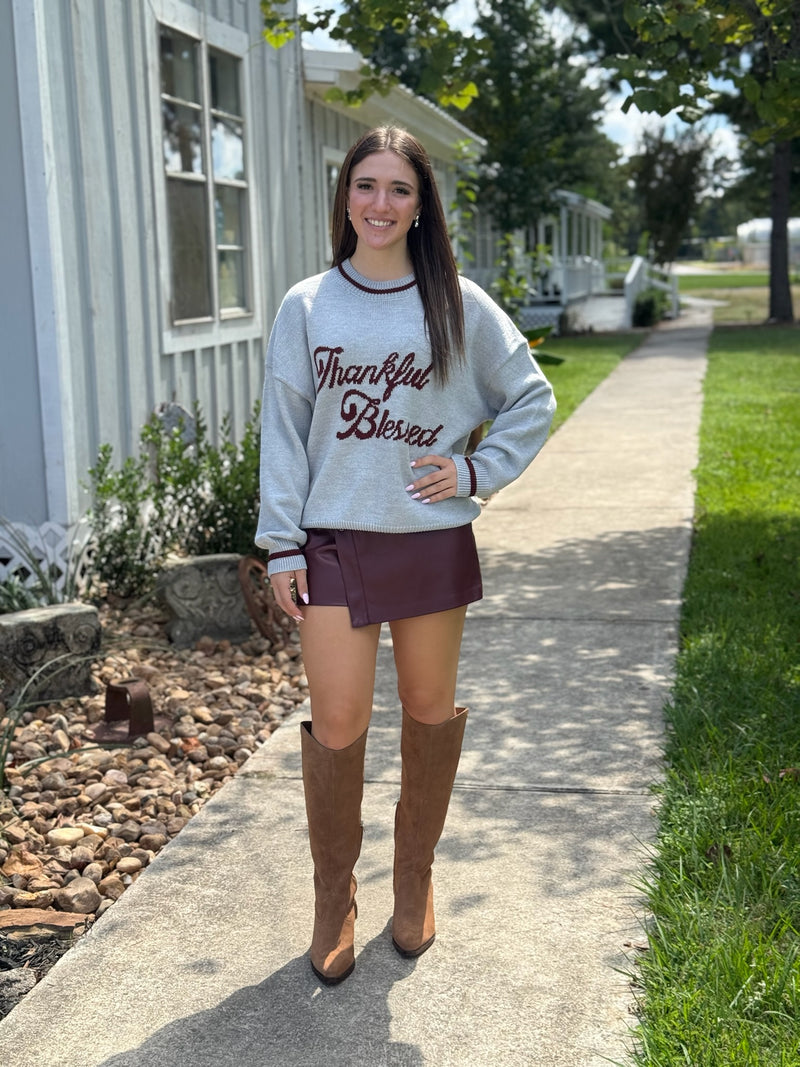 "Thankful & Blessed" Crew Neck