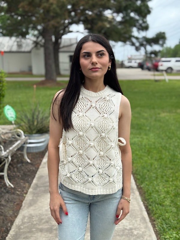 PROVENCE SIDE TIE SWEATER