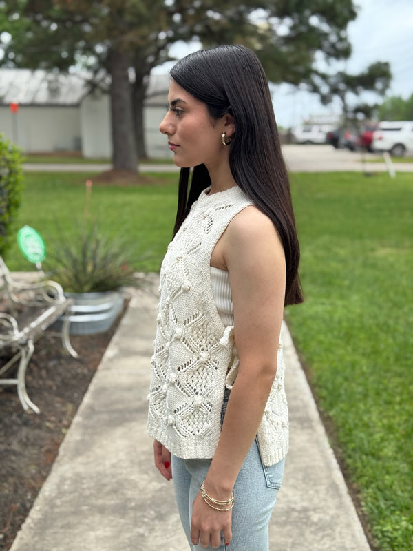 PROVENCE SIDE TIE SWEATER