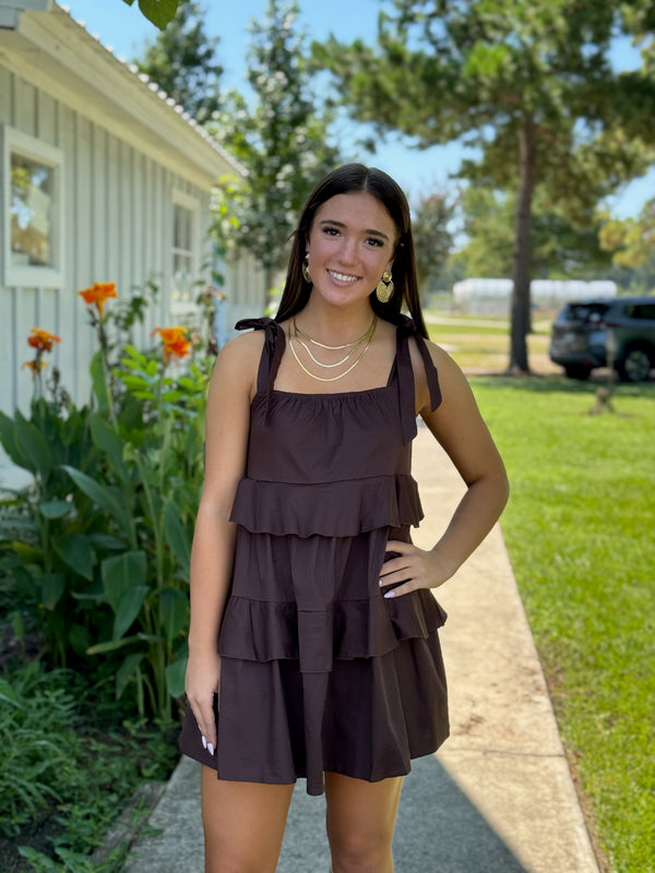 Tate Ruffle Detail Sleeveless Mini Dress