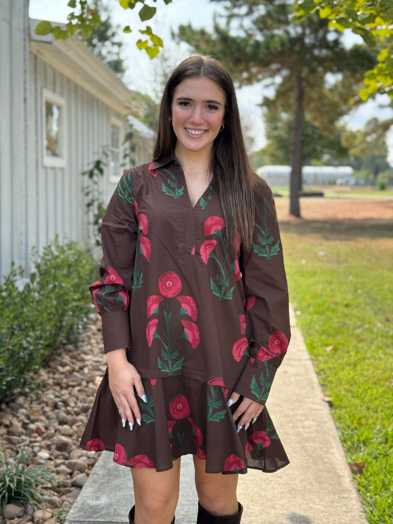Fiona Brown Floral Dress