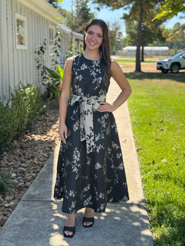 Vivian Jacquard Midi Dress